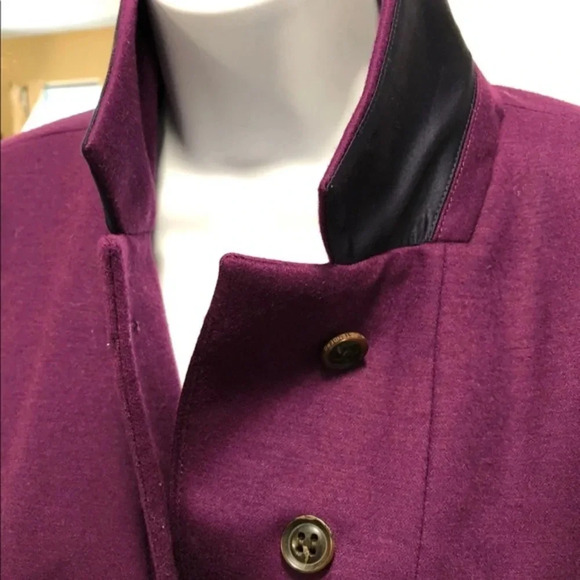 Diane von Furstenberg Wool Plum Blazer M - Picture 10 of 11
